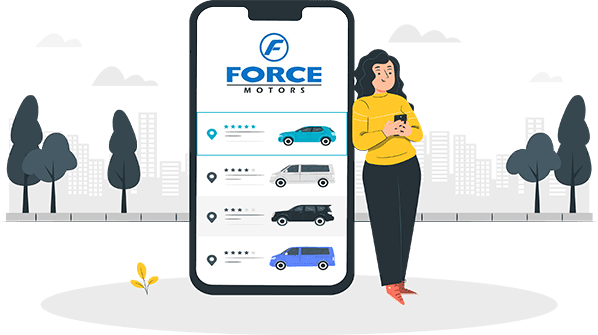 Force Motors, rotated logo, black background Stock Photo - Alamy